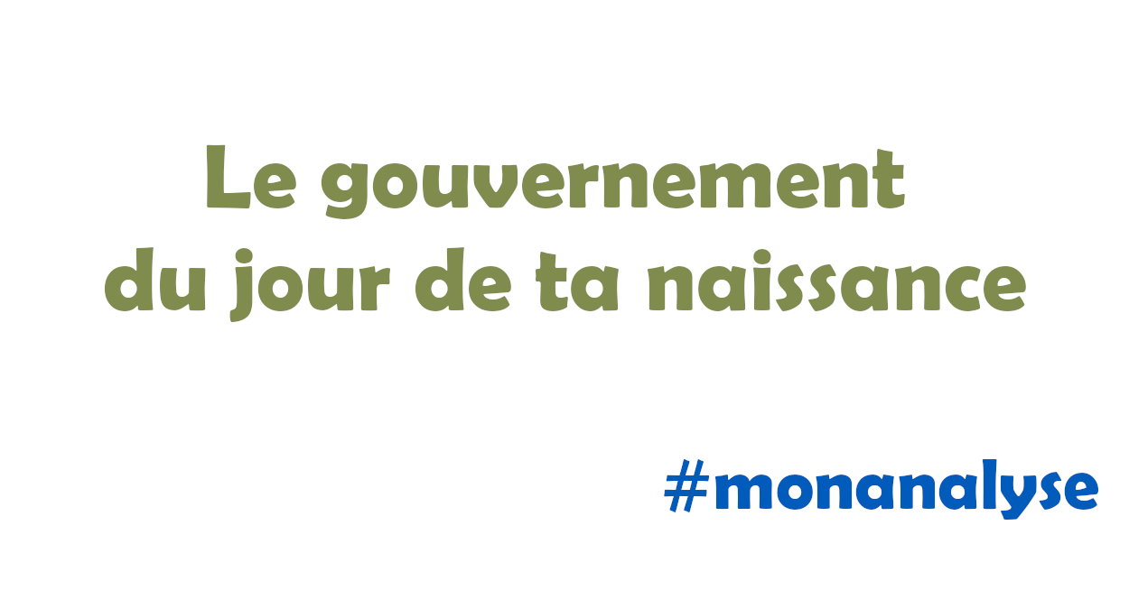 Le gouvernement du jour de ta naissance